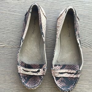 Elizabeth and James snake-print flats